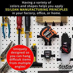 PegPro® J & 2" Hooks Kit for Standard “Wood Fiber” pegboard – Durable Plastic Pegboard Hooks - for Garage, Kitchen, Craft Room, and More (J & 2" Hook - 50 Pack, Black) - Image 5