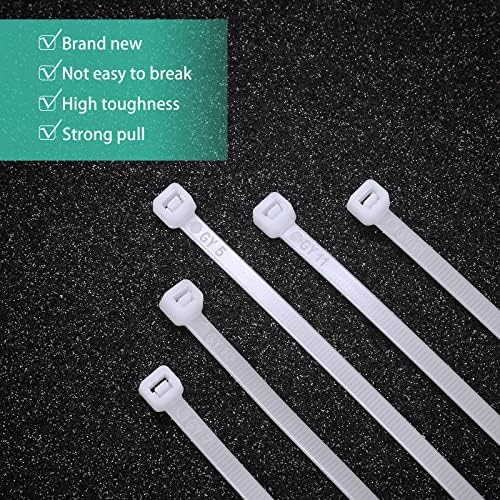 Shappy 60 Inch 50 Pack Large Zip Ties Heavy Duty Wire Ties, White - Image 5