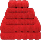 American Soft Linen 100% Cotton Luxury Turkish Towels, 6 Piece Towel Set by AmericanSoftLinen