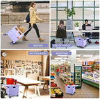 FELICON SELORSS Folding Utility Cart Portable Rolling Crate Handcart-Purple - Image 6