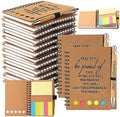 Chuangdi 60 Sets Teacher Appreciation Gifts Inspirational Spiral Notebook Journal with Sticky Notepad Pen Bulk Thank You Gifts for Coworker Team Office Supplies First Day of School Year (Kraft) by Chuangdi