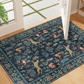 DUKINO 2x3 Entryway Rug, Washable Door Mat Animal Kitchen Rug, Navy Blue by DUKINO