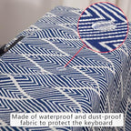 Waterproof Keyboard Cover - Soft Thick & Durable - Geometric Pattern - Universal Fit for 61/76/88-Key Digital Piano Keyboards - Stylish Home/Studio Protector, Adjustable Side Zippers - Image 5