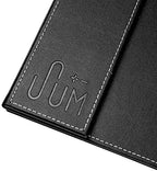 SumacLife Executive Modern Large Matte Onyx Black Leather Laptop Mat Office Desk Pad 34" x 20" with Lifting Side Rails for Blotter Paper - Image 4