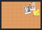 PinPix 26x18 inch Cork Bulletin Board. This Decorative Framed Pin Board Comes with Diamond Pattern in Red and Orange Design and Satin Black. Ideal for Home, Office Decor or School (PinPix-331) by PinPixBulletinBoards