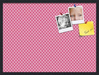 PinPix 32x24 inch Cork Bulletin Board. This Decorative Framed Pin Board Comes with Diamond Pattern in Hot Pink Design and Satin Black. Ideal for Home, Office Decor or School (PinPix-302) by PinPixBulletinBoards