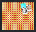 PinPix 15x13 inch Cork Bulletin Board. This Decorative Framed Pin Board Comes with Diamond Pattern in Red and Orange Design and Satin Black. Ideal for Home, Office Decor or School (PinPix-331) by PinPixBulletinBoards