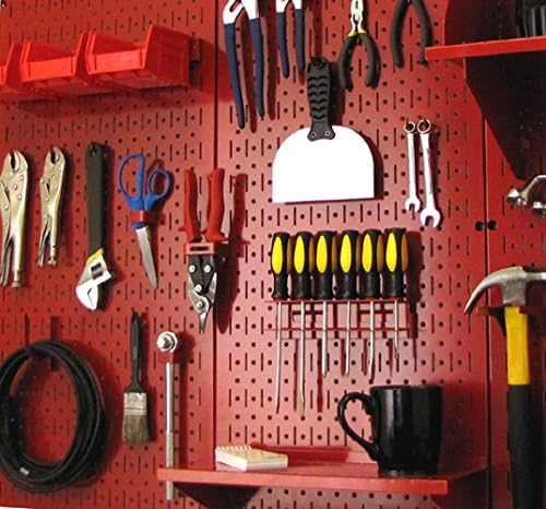 Wall Control 30-P-3232R Red Metal Pegboard Pack - Image 6