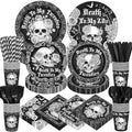 450 Pcs Tableware Set, Serve 50, Black and White, Death to My 20S by Unknown