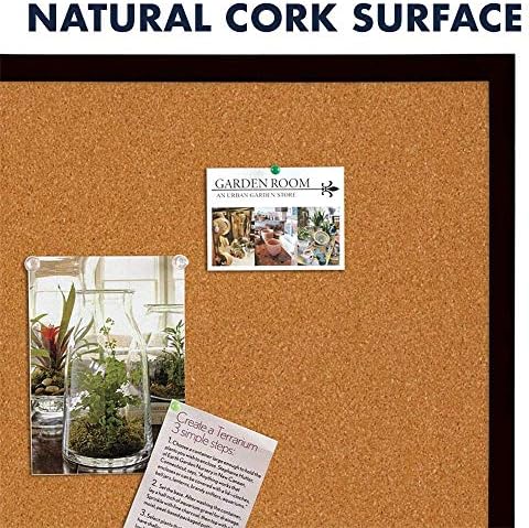 Quartet Cork Bulletin Board, Framed Corkboard, 2' x 3', Black Frame, Message Board, Vision Board (MWDB2436-BK) - Image 3