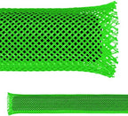 Electriduct 3/4" PET Expandable Braid Sleeving Flame Retardant Flexible Wire Mesh for Cord Management and Cable Protection - 100 Feet - Green by Electriduct