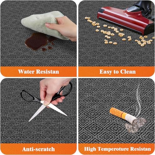 KMAT Office Chair Mat, 46x60in Heavy Duty Hardwood/Tile Floor Protector, Floor Mat Computer Desk Mat for Rolling Chairs, Work, Study, Office, Black - Image 7