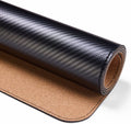 Waterproof Desk Mat, Carbon Fiber, Black, PVC+Cork, 120x60cm by Unknown