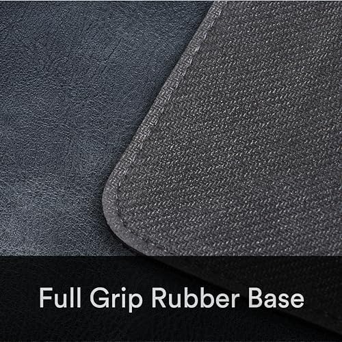 Premium Distressed Faux Vegan Leather Desk Mat | Multifunctional Desk Pad for Home Office | (Black/Grey, 12" x 36") - Image 3