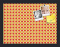 PinPix 16x12 inch Cork Bulletin Board. This Decorative Framed Pin Board Comes with Diamond Pattern in Red and Orange Design and Satin Black. Ideal for Home, Office Decor or School (PinPix-331) by PinPixBulletinBoards