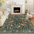 DUKINO 5x8 Area Rug for Bedroom, Soft Washable Animal Rug Non Slip, Black by DUKINO