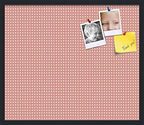 PinPix 28x24 inch Cork Bulletin Board. This Decorative Framed Pin Board Comes with Diamond Pattern in Pink and Beige Design and Satin Black. Ideal for Home, Office Decor or School (PinPix-290) by PinPixBulletinBoards