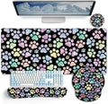 LIMKRIAN Dog Paw Mouse Pad Set XXL Large Desk Mat Pad, Cute Office Decor by LIMKRIAN
