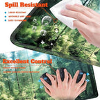 4-Piece Extended Large Mouse Pad Set for Women Men with Green Forest Design Includes 35.4 x 15.7 XXL Large Mouse Pad Keyboard Wrist Rest Mouse Wrist Support and Coaster for Office Home - Image 4