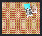 PinPix 18x15 inch Cork Bulletin Board. This Decorative Framed Pin Board Comes with Diamond Pattern in Red and Orange Design and Satin Black. Ideal for Home, Office Decor or School (PinPix-331) by PinPixBulletinBoards