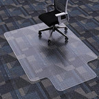 FuturHydro Desk Chair Mat for Flat to Low Pile Carpets, 45" x 53" Clear Office Home Floor Protector Mat, Transparent Mats for Office, Home and Gaming Floors (with Lip) by FuturHydro