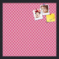 PinPix 20x20 inch Cork Bulletin Board. This Decorative Framed Pin Board Comes with Diamond Pattern in Hot Pink Design and Satin Black. Ideal for Home, Office Decor or School (PinPix-302) by PinPixBulletinBoards