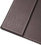 SumacLife Executive Modern Large Matte Coffee Brown Leather Laptop Mat Office Desk Pad 34" x 20" with Lifting Side Rails for Blotter Paper - Image 4