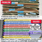 Ultimate Office MagniFile V-Bottom Hanging File Folders, Set of 10 Frost - Image 2
