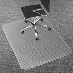 Office Chair Mat for Carpets, 48"x 36" Heavy Duty Clear Plastic Floor Protector, Non-Slip Computer Desk Chair Mat for Low Pile Carpeted Floors, Smooth Rolling Carpet Chair Mat for Home Office by LeapYouth