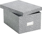 Oxford 40590 Reinforced Board Card File, Lift-Off Cover, Holds 1,200 5 x 8 Cards, Black/White - Image 2