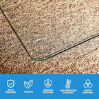 GLSLAND 36" x 46" Office Chair Mat for Carpet, Tempered Glass Floor Mat - Image 6