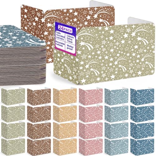 24 Pcs Desk Dividers for Students, Heavy Privacy Boards, Boho by Unknown