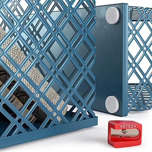 ARTEZA Desk Organizer Set, 6-Piece Dark Green, Includes Pencil Cup, Letter Sorter, Tray, Magazine Holder, Name Card & Sticky Note Holder - Image 5