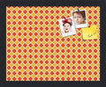 PinPix 15x12 inch Cork Bulletin Board. This Decorative Framed Pin Board Comes with Diamond Pattern in Red and Orange Design and Satin Black. Ideal for Home, Office Decor or School (PinPix-331) by PinPixBulletinBoards