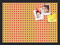 PinPix 22x16 inch Cork Bulletin Board. This Decorative Framed Pin Board Comes with Diamond Pattern in Red and Orange Design and Satin Black. Ideal for Home, Office Decor or School (PinPix-331) by PinPixBulletinBoards