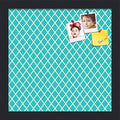 PinPix 12x12 inch Cork Bulletin Board. This Decorative Framed Pin Board Comes with Diamond Pattern in Neon Blue Design and Satin Black. Ideal for Home, Office Decor or School (PinPix-350) by PinPixBulletinBoards