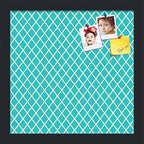 PinPix 12x12 inch Cork Bulletin Board. This Decorative Framed Pin Board Comes with Diamond Pattern in Neon Blue Design and Satin Black. Ideal for Home, Office Decor or School (PinPix-350) by PinPixBulletinBoards