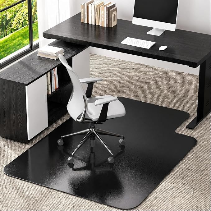 Office Chair Mat for Low Pile Carpet, 36"x48" Smooth Glide with Lip by Unknown