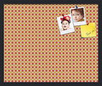 PinPix 24x20 inch Cork Bulletin Board. This Decorative Framed Pin Board Comes with Diamond Pattern in Red and Orange Design and Satin Black. Ideal for Home, Office Decor or School (PinPix-331) by PinPixBulletinBoards