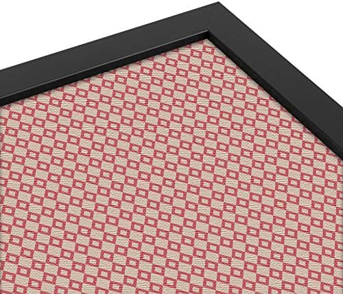 PinPix 40x28 inch Cork Bulletin Board. This Decorative Framed Pin Board Comes with Diamond Pattern in Pink and Beige Design and Satin Black. Ideal for Home, Office Decor or School (PinPix-290) - Image 4