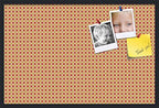 PinPix 36x24 inch Cork Bulletin Board. This Decorative Framed Pin Board Comes with Diamond Pattern in Red and Orange Design and Satin Black. Ideal for Home, Office Decor or School (PinPix-331) by PinPixBulletinBoards