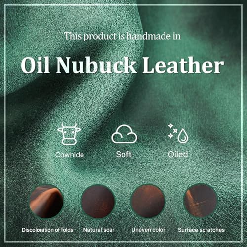 CONTACTS Full Grain Leather Pencil Case Handmade Vintage Zipper Pen Holder Pouch with Card Slot Pens Organizer Pockets Stationery Bag for Men and Women (Dark Green) - Image 6