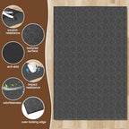 KMAT Office Chair Mat, 45x53in Heavy Duty Hardwood/Tile Floor Protector, Floor Mat Computer Desk Mat for Rolling Chairs, Work, Study, Office, Black - Image 4