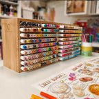 Ohuhu Bamboo Marker Organizer, Wooden Desktop Storage Holds 126 Markers - Image 6