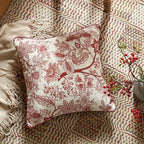 ISAENNE Designer Linen Square Throw Pillow Cover,Set of 2,18"x18"-Ruyi A - Image 4