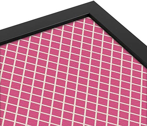 PinPix 16x13 inch Cork Bulletin Board. This Decorative Framed Pin Board Comes with Diamond Pattern in Hot Pink Design and Satin Black. Ideal for Home, Office Decor or School (PinPix-302) - Image 4