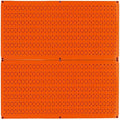 Wall Control Pegboard Rack Horizontal Metal Pegboard Garage Tool Storage Pack - Two 32-Inch Wide x 16-Inch Tall Easy To Install Peg Boards (Orange) by Wall+Control