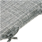 Sweet Home Collection Chair Cushion Memory Foam Pads with Ties Honeycomb Pattern Slip Non Skid Rubber Back Rounded Square 16" x 16" Seat Cover, 4 Pack, Aria Multi Gray - Image 3