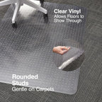 Staples Office Chair Mat, Clear, 60x46 Inch, Medium-Pile Carpet - Image 3