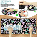 LIMKRIAN Dog Paw Mouse Pad Set XXL Large Desk Mat Pad, Cute Office Decor - Image 3